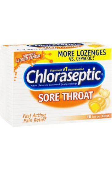 Picture of Chloraseptic Citrus Liquid Center Lozenges 18 Ct