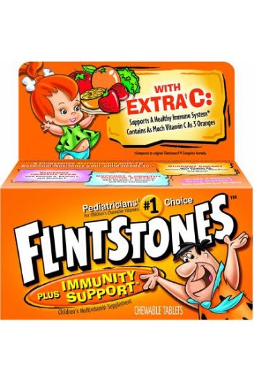 Picture of Flintstones Multi-Vitamin Plus Extra Vitmain C Chewable Tablet 60 Ct