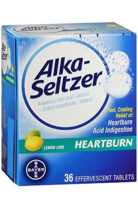 Picture of Alka Seltzer Heartburn Relief Effervescent Tablets - Lemon Lime 36 Ct