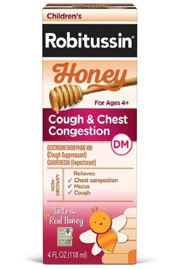 Picture of Robitussin Children Cough & Chest Congestion Rlf Dm Lqd Honey 4 Oz