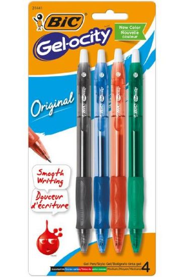 Picture of Bic Gelocity Pen Assorted 4 Ct