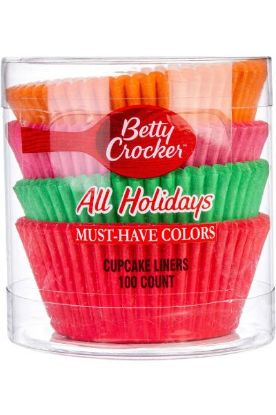 Picture of Betty Crocker Cupcake Liners All Holiday 100 Ct