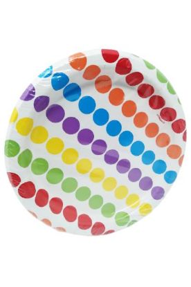 Picture of Unique Rainbow 7 Inch Plate 8 Ct