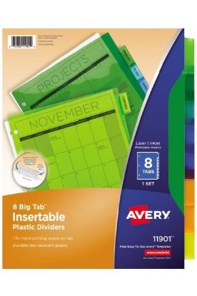 Picture of Avery Big Tab Plastic Dividers 8 Ct