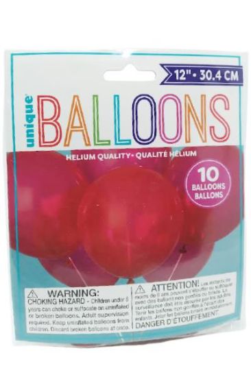 Picture of Unique Magenta Balloons 12 Inch 10 Ct