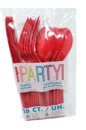 Picture of Unique Red Cutlery 18 Ct
