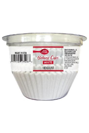 Picture of Betty Crocker White Mini Liners Baking Cups 100 Ct
