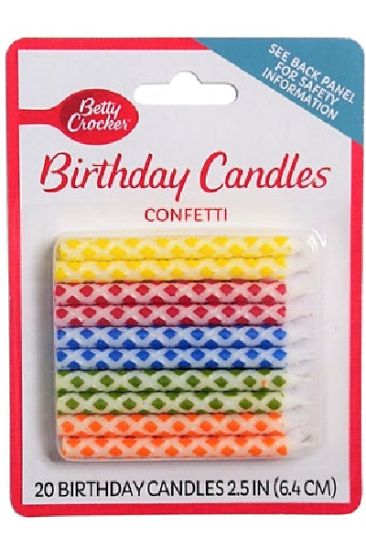 Picture of Betty Crocker Confetti Candle 20 Ct