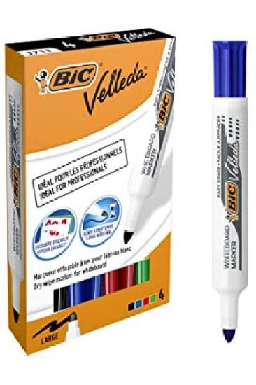 Picture of Bic Great Erase Whiteboard Marker Asst 4 Clr 4 Pk