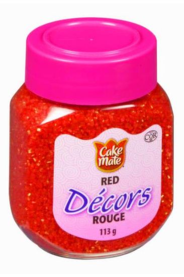 Picture of Cake Mate Red Crystal Decors 113 Grams