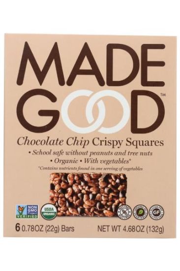 Picture of Madegood Chocolate Chip Crispy Squares 132 Grams