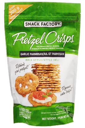 Picture of Snack Factory Pretzel Crisps Garlic Parmesan 200 Grams
