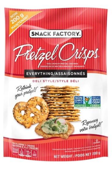 Picture of Snack Factory Pretzel Crisps Everything 200 Grams
