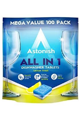 Picture of Astonish All In 1 Dishwasher Tablets Lemon Fresh 42 Ct
