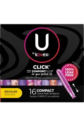 Picture of U By Kotex Click Super Compact Unscented Tampons 16 Ct