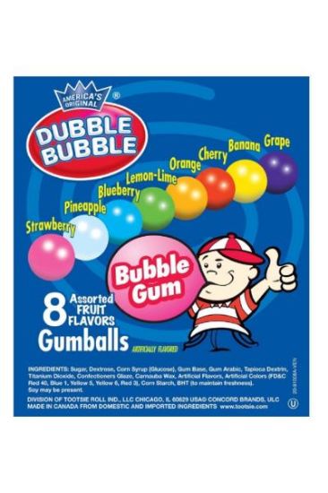 Picture of Dubble Bubble Assorted Gum Balls 1 Pc