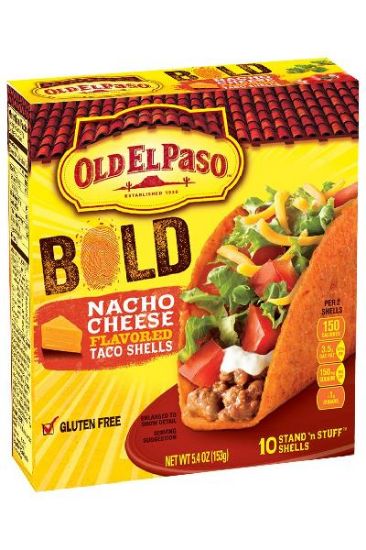 Picture of El Paso Bold Nacho Cheese Flavour Taco Shells 10 Ct