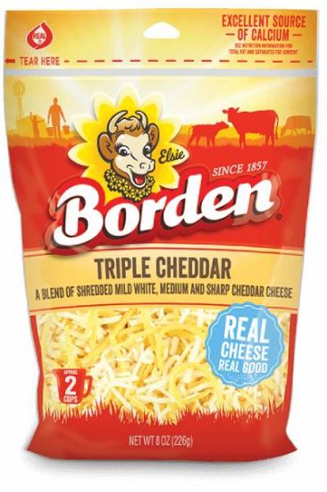 Picture of Borden Triple Cheddar Shredded Cheese 8 Oz