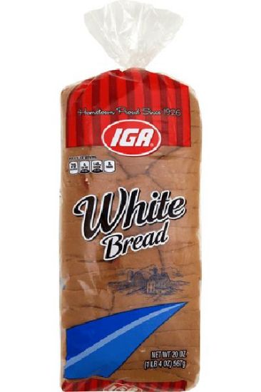 Picture of Iga White Bread 20 Oz