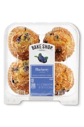 Picture of The Bake Shop Blueberry Muffins 4 Pk