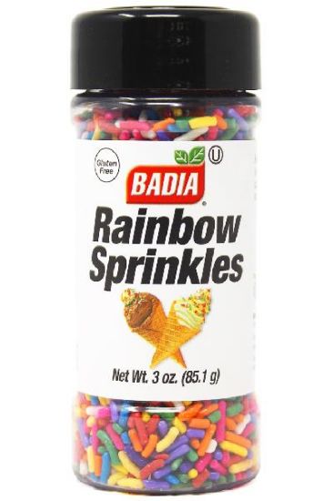 Picture of Badia Rainbow Sprinkles 3 Oz