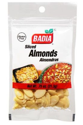 Picture of Badia Cello Sliced Almonds 0.75 Oz