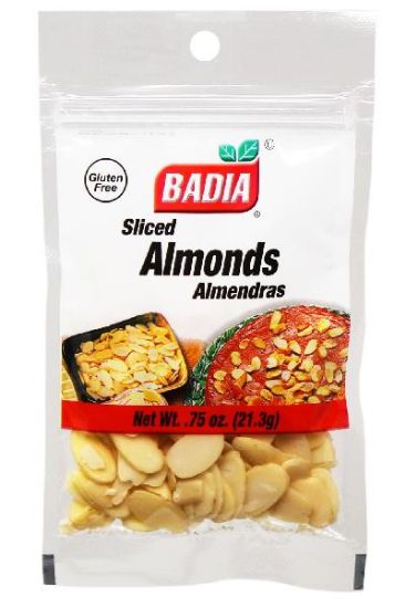 Picture of Badia Cello Sliced Almonds 0.75 Oz