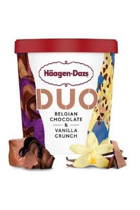 Picture of Haagen Dazs Duo Belgian Chocolate & Vanilla Crunch 420 Ml
