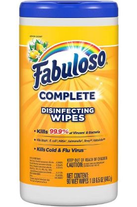Picture of Fabuloso Complete Disinfecting Wipes Lemon 35 Pc