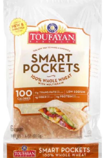 Picture of Toufayan Smart Pockets Wheat 7.4 Oz