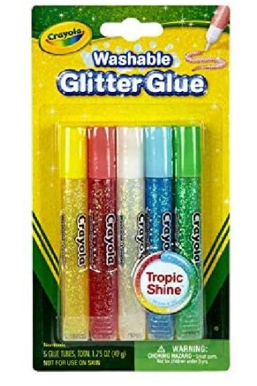 Picture of Crayola Washable Glitter Glue 5 Ct