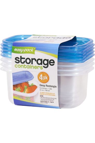 Picture of Easy Pack Rectangle Food Storage 4 Ct
