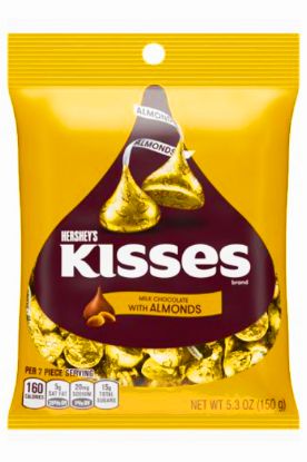 Picture of Hershey/'s Kisses Milk Chocolate With Almonds 5.3 Oz