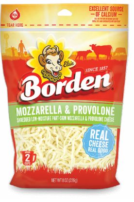 Picture of Borden Mozzarella Provolone Shredded 8 Oz