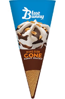 Picture of Blue Bunny King Size Cone Bunny Tracks 1 Pc