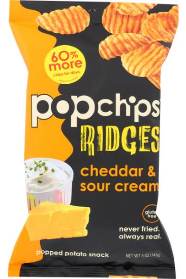 Picture of Popchips Ridges Cheddar & Sour Cream 5 Oz