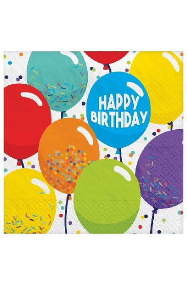 Picture of Celebrations Balloon Lunch Napkin 16 Ct
