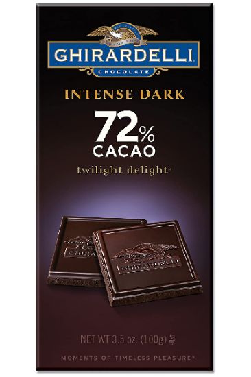 Picture of Ghirardelli 72% Dark Chocolate Bar 3.5 Oz