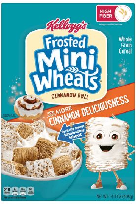 Picture of Kellogg/'s Mini Wheats Cinnamon Roll Cereal 14 Oz
