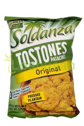 Picture of Soldanza Tostones Pressed Plantain Original Chips 60 Grams