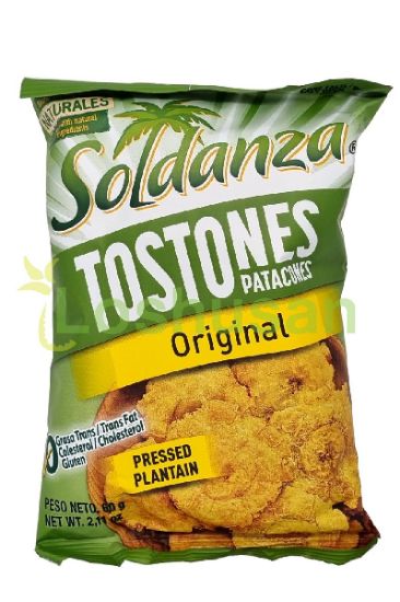 Picture of Soldanza Tostones Pressed Plantain Original Chips 60 Grams