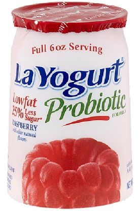 Picture of La Yogurt Lowfat Probiotic Original Raspberry Yogurt 6 Oz