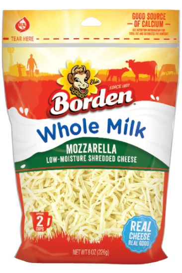 Picture of Borden Whole Milk Mozzarella Shreds 8 Oz
