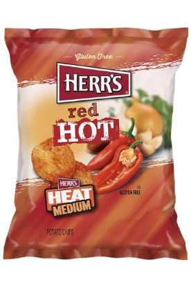 Picture of Herr/'s Red Hot Gluten Free Heat Medium Chips 1 Oz