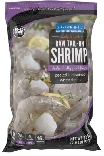 Picture of Seamazz Raw Tail On Shrimps 16/20 32 Oz