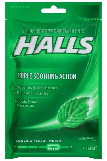 Picture of Halls Spearmint Lyptus Green 1 Ct