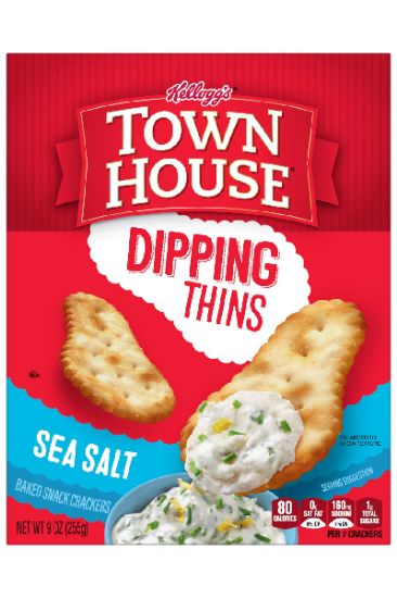 Picture of Kellogg/'s Town House Dipping Thins Sea Salt Baked Cracker 9 Oz