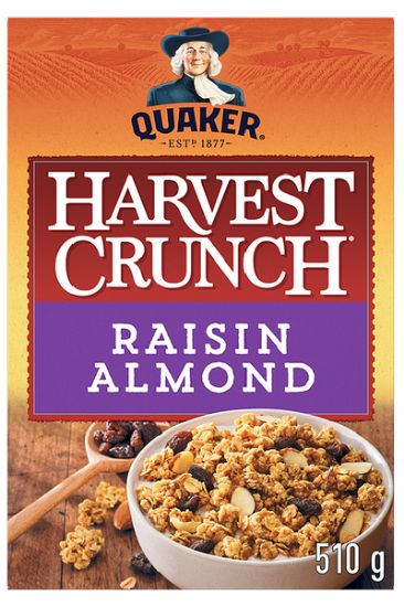 Picture of Quaker Harvest Crunch Raisin & Almond Cereal 510 Gm
