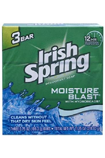 Picture of Irish Spring Moisture Blast Deodorant Soap 3 Ct