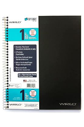 Picture of Top Flight Wired Subject Notebook 1 Ct